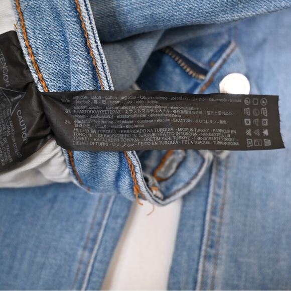 Zara Raw Hem Skinny Jeans Light Wash Womens 6 - Picture 10 of 10